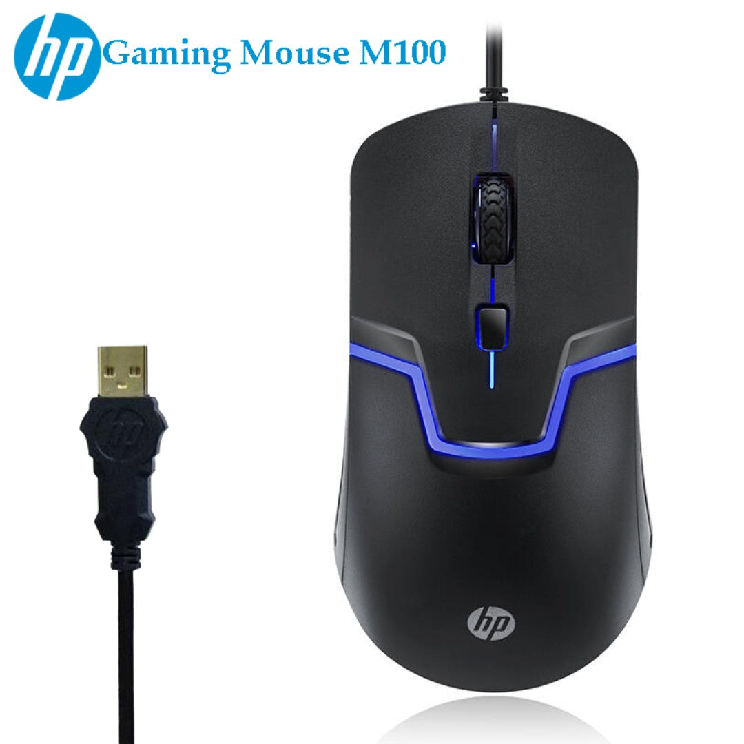 HP M100 Wired Gaming Mouse - 3 Buttons, Adjustable DPI